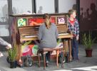 Adding to the carnival atmosphere a public piano is available for anyone with a few hidden talents to front up.